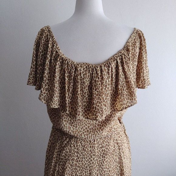 Anthropologie Bolano Leopard Print Midi 12 NEW Soft Caplet Midi - Picture 8 of 11